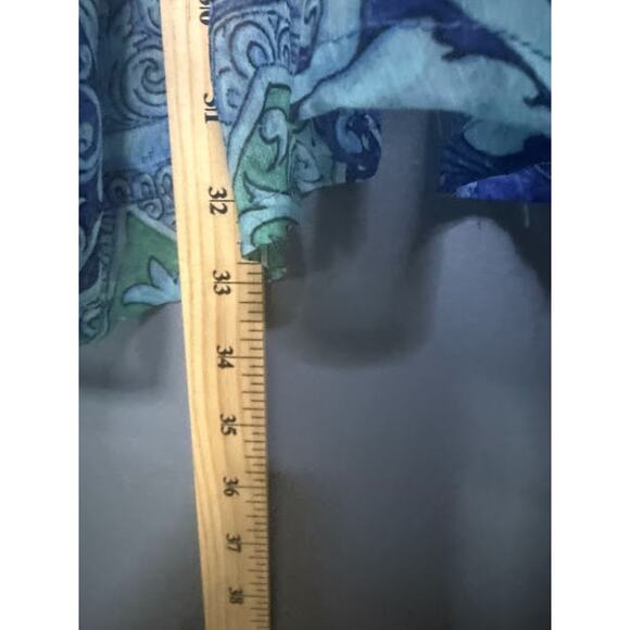 Giacomo Cirque Swimsuit Coverup Women's One Size Blue Ombre Paisley Sheer Cute - Picture 7 of 7